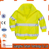 waterproof Yellow High Visibility Reflective Winter Warm Safety Jacket
