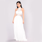 Andromeda Dress White Evening Dress Crochet and Rayon Chally Gown Party Maxi Dress