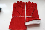 Good Quality Long Cuff Cow Leather Welding Gloves with Ce