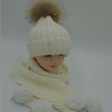Child Winter Hat/Ear Flap Cap/Silver Fox Fur Hat Beanies