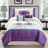 Quilt Bedding with Nice Flowers Embroidery Design Bedding Set