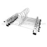 Metal Trousers Pants Skirt Clothes Hanger with Non Slip Clips