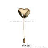 Heart Jewelry Metal Alloy Disc Shaped Brooch Pearl Safety Pin
