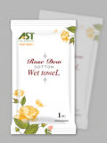 26cm*26cm High Quality Economic Disposable Wet Towel with Rose Perfume