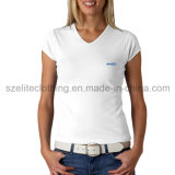 Short Sleeve V-Neck T-Shirts for Women (ELTWTJ-138)