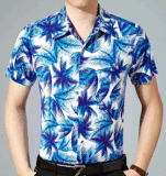 100% Polyester Hawaiian Men Shirt