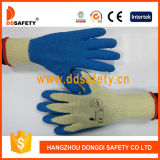 Ddsafety 2017 Cotton with Polyester Liner Crinkle Latex Gloves