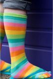 Colorful Stripes Dress for Kids Design Five Toe Sock