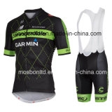 2016 Black/Green Cycling Jersey and Bib Shorts Set