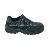 Dark Blue Suede Safety Shoes with Reflect Part (HQ05055)