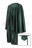 Shiny Forest Green Graduation Cap Gown for Kindergarten