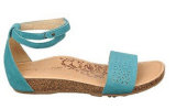 Light Blue Leather or Suede Casual Style Sandals