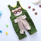 P1124 Baby Pants Children Overalls New Autumn Winter Cute Bear Corduroy Kids Trouser with Shoulder Strap