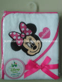 100% Cotton Baby Hooded Towel with Embroidery