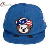 Jean Snapback Hat/Cap with 3D Bear Embroidery Logo (01391)