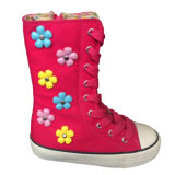 New Model Style Fuchsia Canvas Casual Walking Shoes for Girls