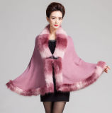Lady Fashion Space Dyed Fur Acrylic Knitted Winter Shawl (YKY4466-5)