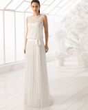 Lace Chiffon Beach Wedding Dress (RS021)