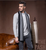 Men's Fashion Striped Wool Polyester Nylon Acrylic Woven Scarf (YKY4612)