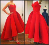 Red Satin Formal Gowns Strapless Bridesmaid Evening Dresses 2016 Y2030