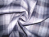 Print Check on Dye Bottom Plain Viscose Cotton Interweave for Lady Shirt Use