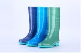 Women Flat Heels Tall Rainboots PVC Waterproof Water Shoes Wellies Fashion Non-Slip Warm Rain Boots Woman