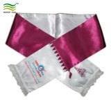 Cheap Satin Polyester Qatar Flag Scarf for Qatar National Day