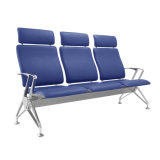 High Back Metal Type Waiting Chair with Headrest and PU Cushion Padding for Seating