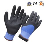 Insulated Double Liner Coated Sandy Nitrile Soft Winter Work Glove