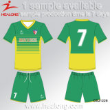 Healong Popular Sportswear Any Logo Dye Sublimation Football Jersey