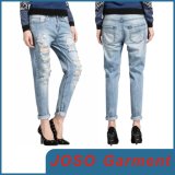 Women Light Wash Skinny Distressed Jeans (JC1140)