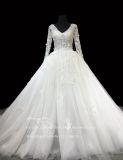 Aolanes Luxury Pattern Shiny Beads Bodice Wedding Dress