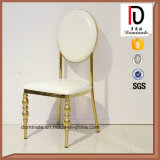 Golden Frame White Cushion High Quality Dining Room Chair