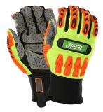 Anti-Slip TPR Impact-Resistant Mechanical Work Gloves with PVC Dots