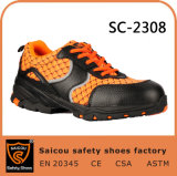 Saicou Leather Police Office Man Shoes Safety Shoes Manufacturer Guangzhou Sport Safety Shoes Sc-2308