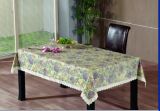 PVC Embossing Tablecloth with Flannel Backing (TJG0015)