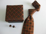 New Check Design Mn's Jacquard Silk Neckties with Gift Box