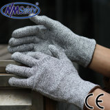 Nmsafety PU Coated Cut Resistant Safe Work Hand Protection Glove