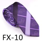 New Design Fashionable Stripe Paisley Necktie (Fx-10)