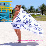 100% Cotton Printed Beach Towel with Tassels