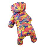 Fashion Camouflage Waterproof Dog Raincoat Cute Outdoor Hooded Rain Coat for Dogs