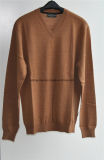 100% Wool V-Neck Kint Pullover Man Sweater