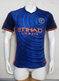 Top Quality Wholesale Nice Blue Striped Black Soccer Jersey
