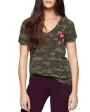 Newest Short Sleeve Embroidered Camo Tee Shirt Wholesale