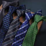 Men's Business Striped Lattice Jacquard Tie Bz0003