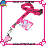 Customized Pink Lanyard for Cartoon Events