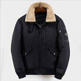 Lamb Fur Collar Cotton Jacket for Man's Clothes