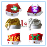 Christmas Decoration LED Flashing Santa Claus Hat for Kids and Adults