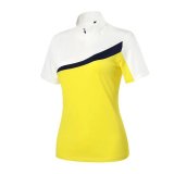 Wholesale Quick Dry Women Splice Colors Golf Sports Polo Designs T-Shirt