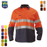 100% Cotton Mens Fire Protective Hi Vis Safety Work Shirt